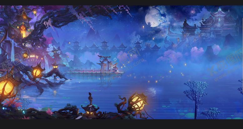 编号：85007710212325149945【酷图网】源文件下载-中国风大气插画场景