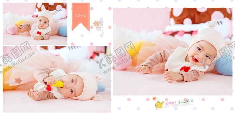 编号：90544809190450447473【酷图网】源文件下载-宝宝幼儿儿童生日照相册模板