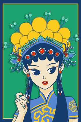 京剧扮相女子形象展示