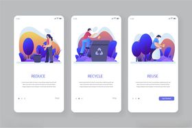 手机应用引导页设计展示