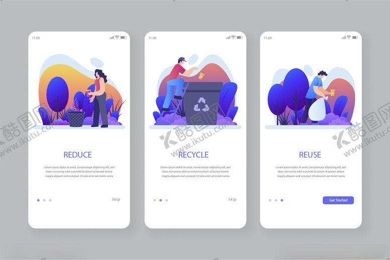 编号：39199411172315169005【酷图网】源文件下载-手机应用引导页设计展示