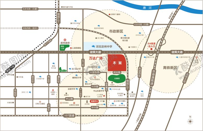 编号：39966605102137004202【酷图网】源文件下载-地产区位图海报