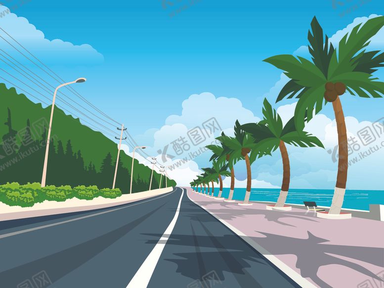 编号：28822809302012599991【酷图网】源文件下载-交通运输主题插画