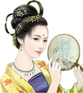 古装帅哥美女插画图片国潮风汉服手绘