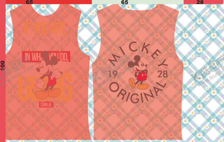 编号：32887909171824295727【酷图网】源文件下载-米奇大牌女装数码印花