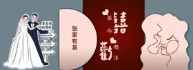 订婚展板亲吻导视线描