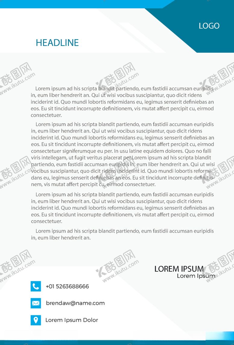 编号：78832607021850359831【酷图网】源文件下载-商务信纸