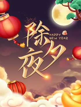 除夕海报2021牛年微信小年新年地产