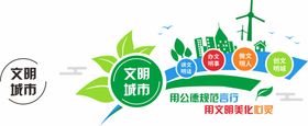 树新风文明城市文化墙