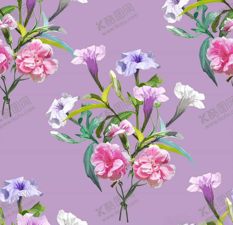 编号：71975610250808571405【酷图网】源文件下载-花卉印花