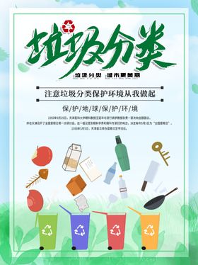 垃圾分类知识海报展板城市