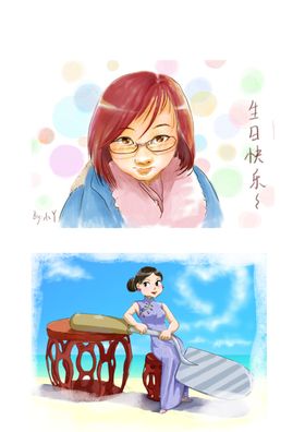 女孩头像插画集合