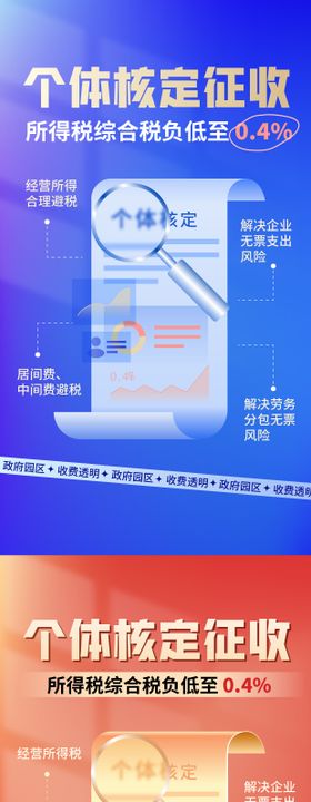 个体户核定征收财税企业商务视觉海报
