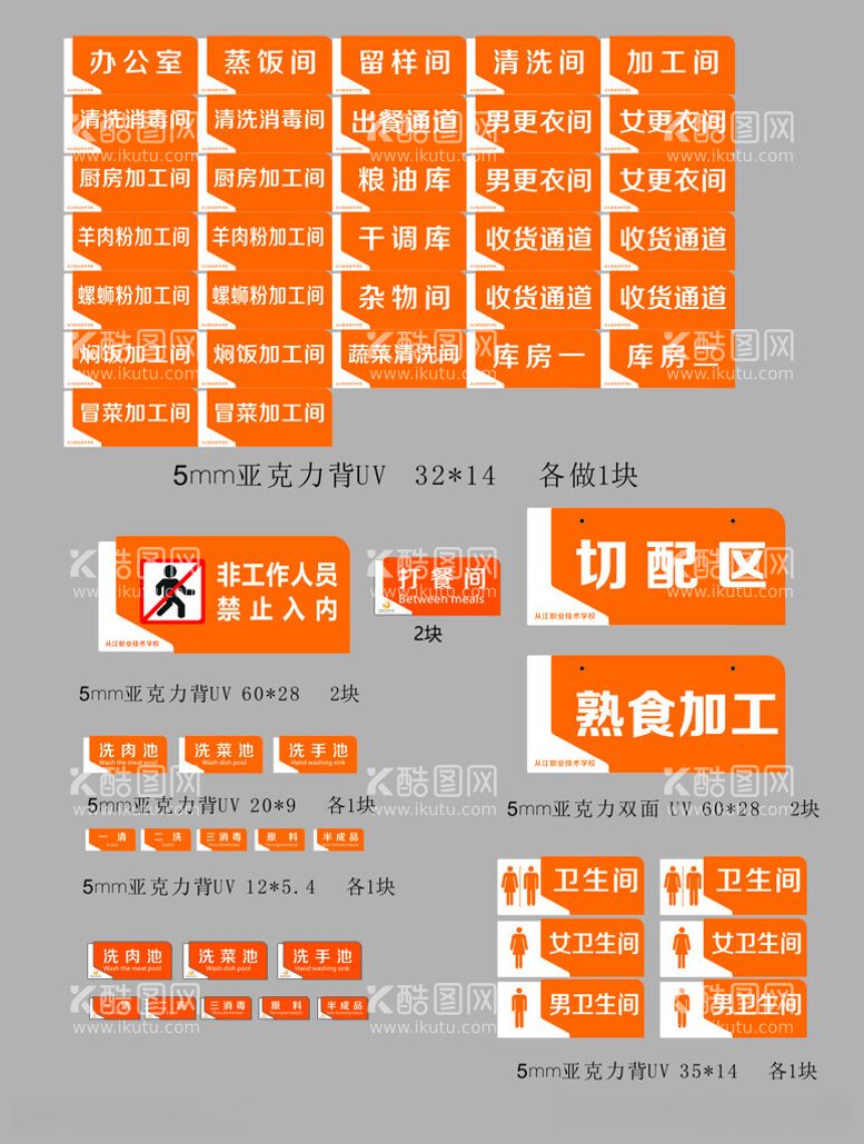 编号：15738112130448316555【酷图网】源文件下载-食堂后厨门牌