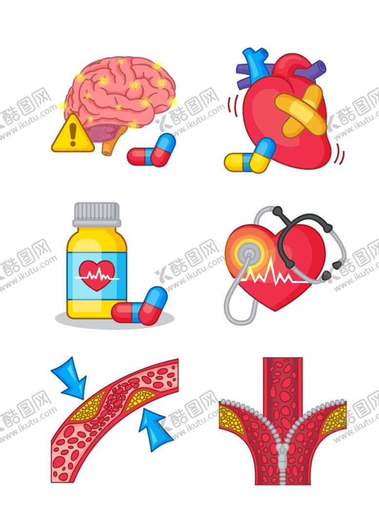 编号：77803005021739177326【酷图网】源文件下载-心脑血管元素