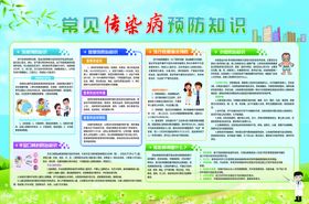 常见传染病预防知识宣传异形展板