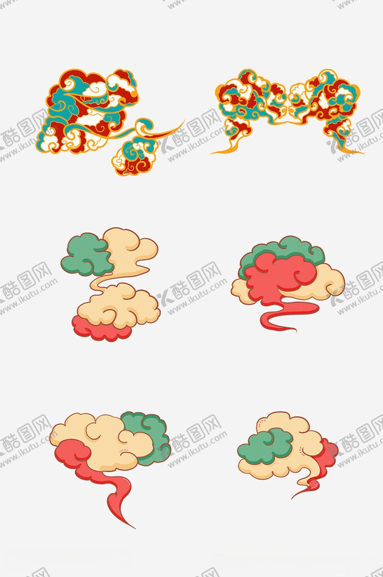编号：68967603011540561037【酷图网】源文件下载-中国古典风祥云元素