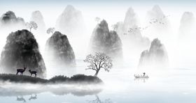意境水墨山水