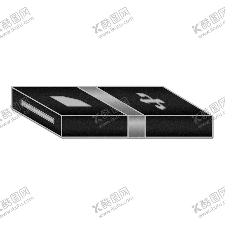 编号：64912310201929157661【酷图网】源文件下载-黑色磨砂超薄USB读卡器