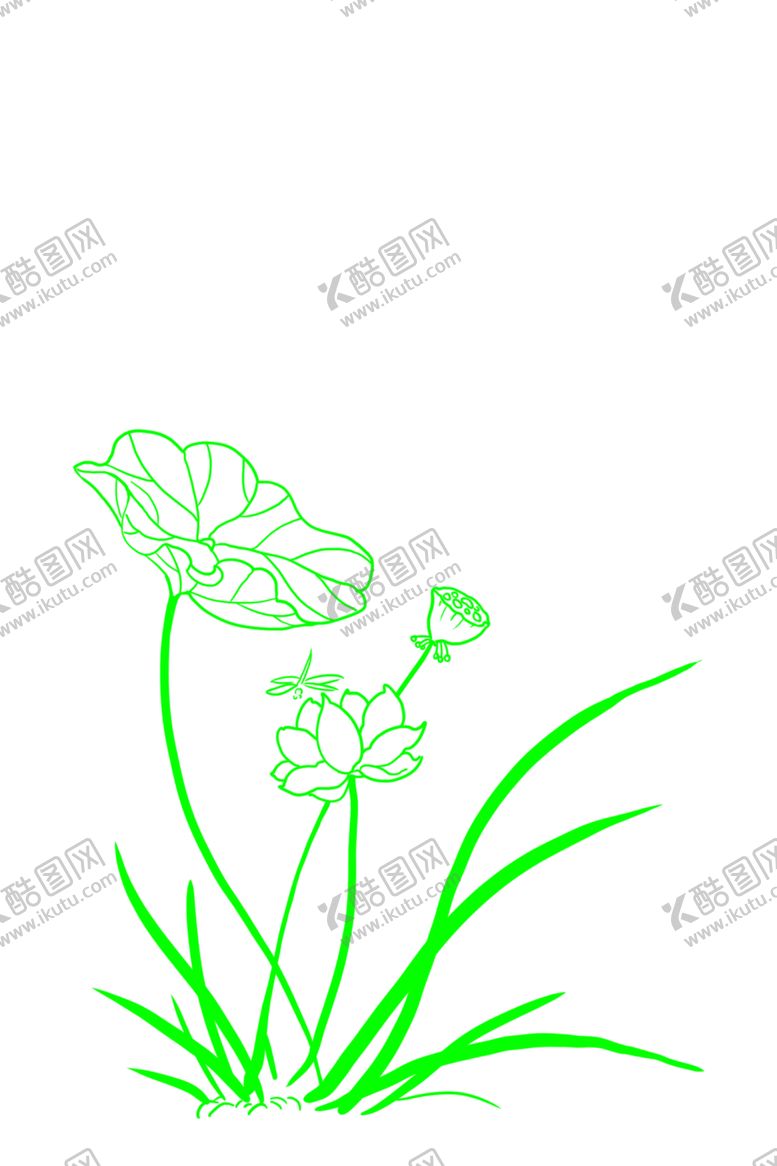 编号：89209801201600558295【酷图网】源文件下载-荷花简笔画