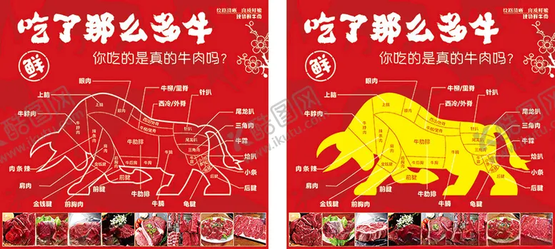 编号：55060512042302516358【酷图网】源文件下载-全牛分解图图片