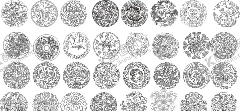 编号：42794307061306411170【酷图网】源文件下载-圆形图案圆形花纹寺庙花纹