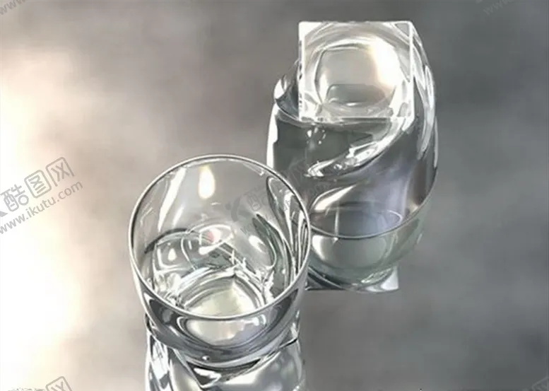 编号：57910305010824454000【酷图网】源文件下载-C4D模型酒杯玻璃水杯灯光场景