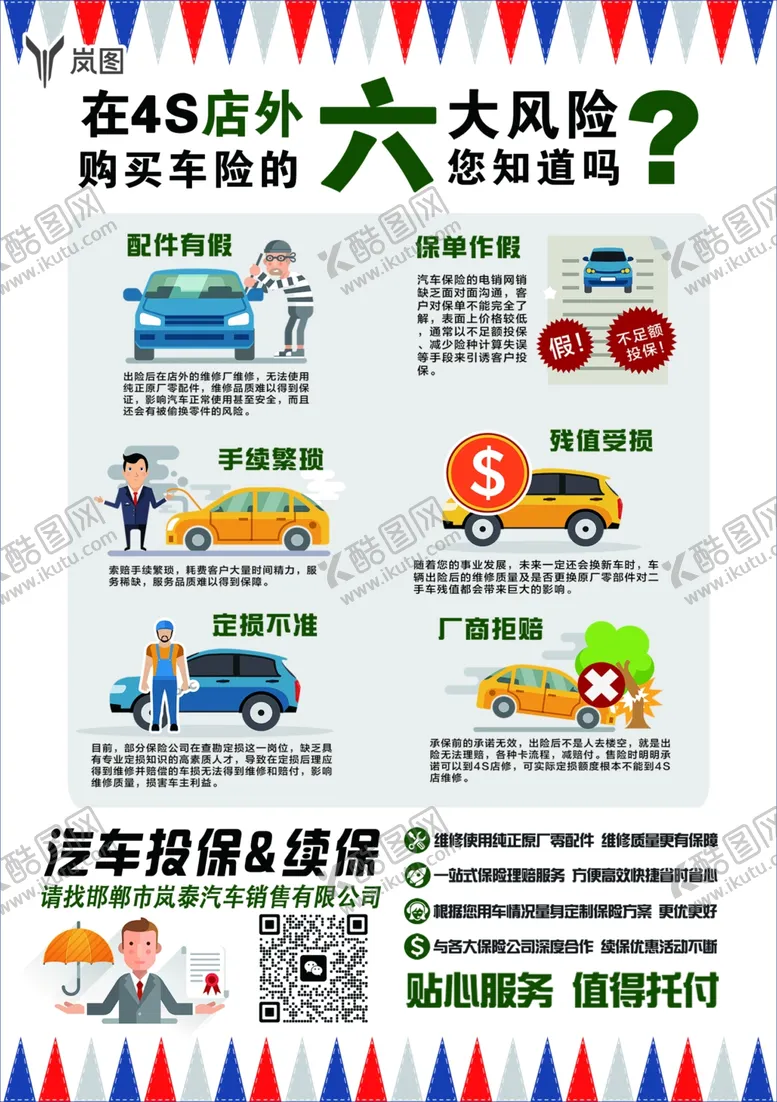 编号：88040205240127415553【酷图网】源文件下载-六大风险知识宣传海报