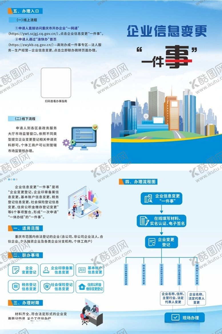 编号：58478211020946428654【酷图网】源文件下载-蓝色对折页