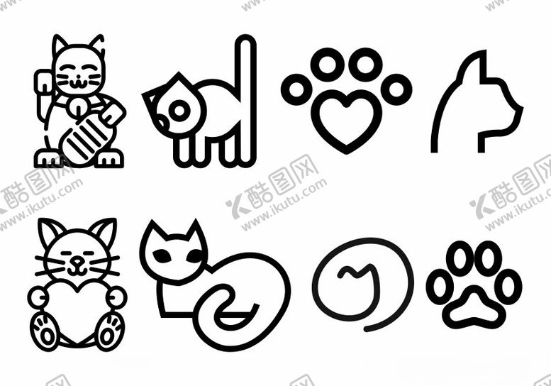 编号：44576902211502356413【酷图网】源文件下载-矢量猫咪