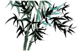 水墨竹子元素报平安背景富贵图片