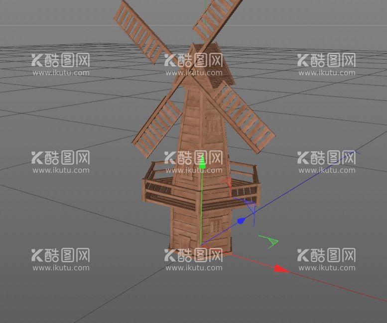 编号：14890011020411095161【酷图网】源文件下载-C4D模型风车