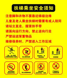 扶梯乘坐安全须知