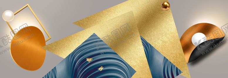 编号：46816601171825332421【酷图网】源文件下载-抽象麋鹿几何图形装饰画