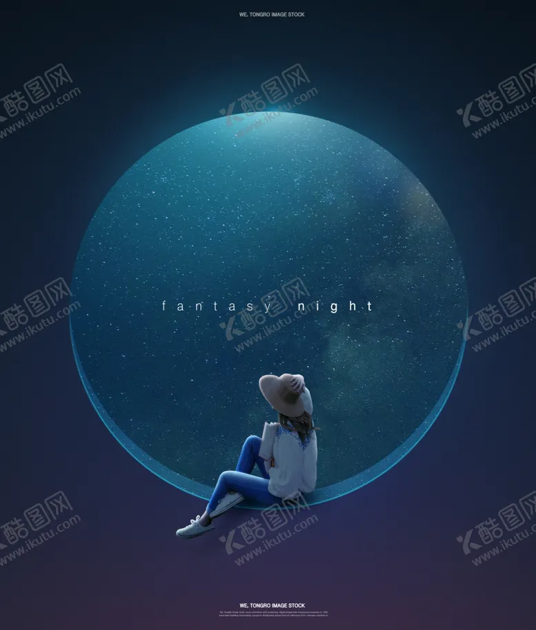 编号：48109510051222330289【酷图网】源文件下载-月亮星空梦想