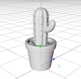 C4D模型盆栽仙人掌不含贴图