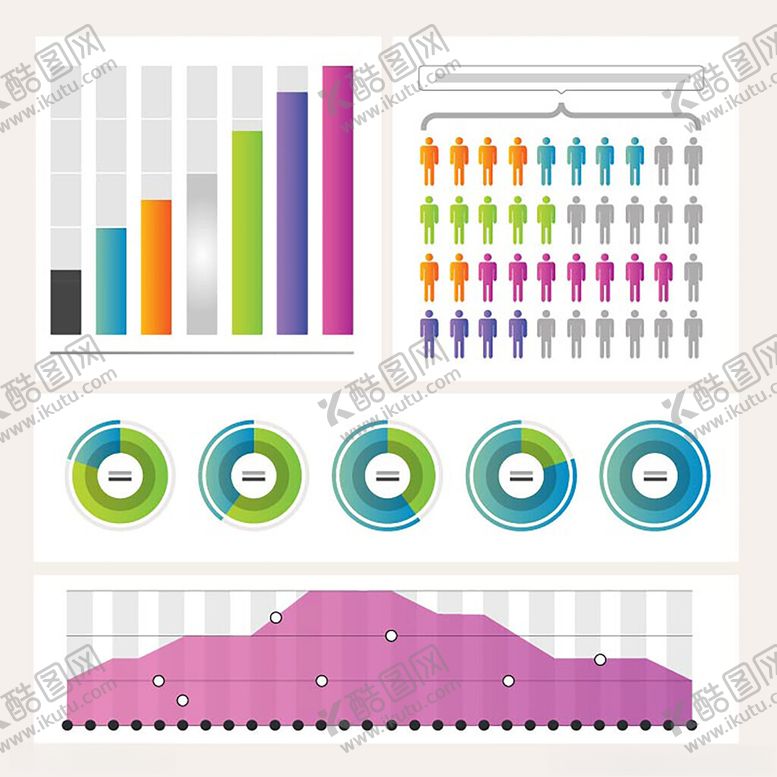 编号：30206411211507273026【酷图网】源文件下载-多样统计图表展示数据信息