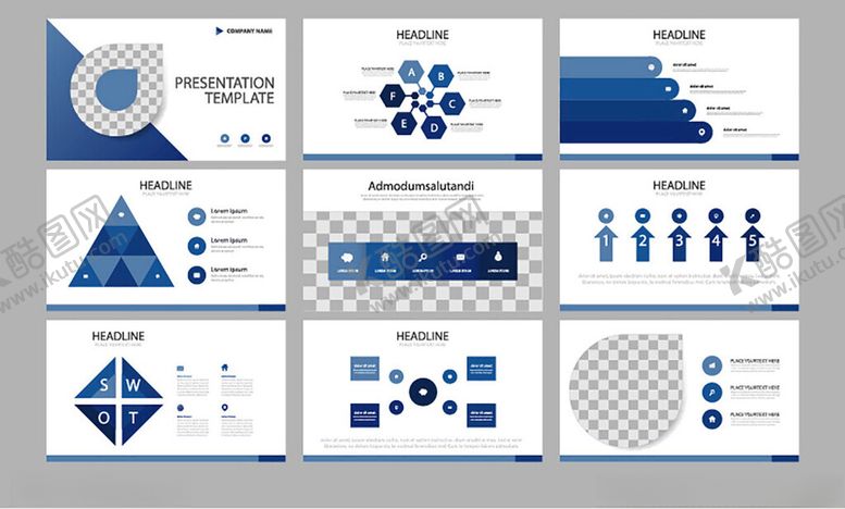 编号：86677312192026235891【酷图网】源文件下载-蓝色画册
