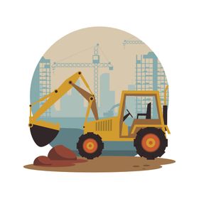 扁平建筑插画
