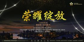 周年荣耀绽放背景板