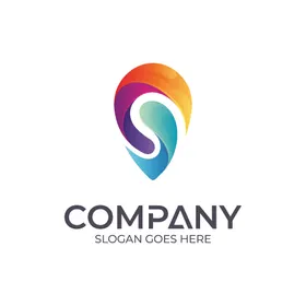 立体渐变logo字设计电子字母银行标志
