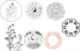 传统图案书籍插画中国元素