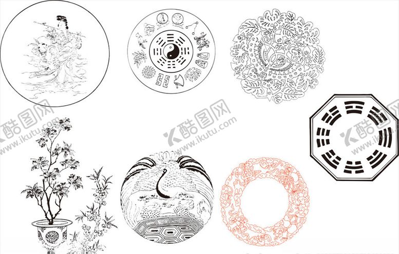编号：81215310300302489609【酷图网】源文件下载-传统图案书籍插画中国元素