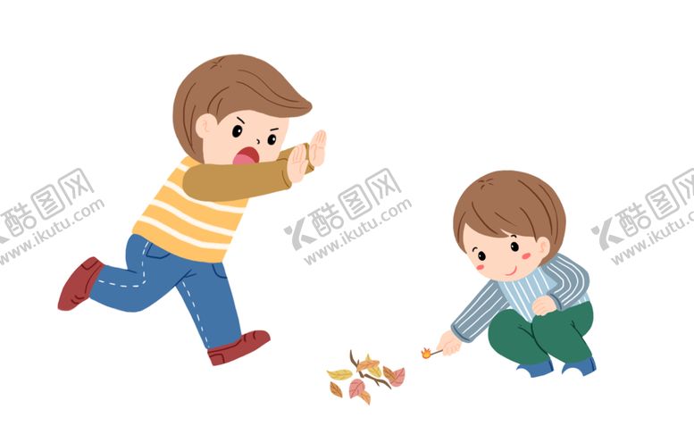 编号：67039701181043594889【酷图网】源文件下载-小孩玩火危险插画社区免抠