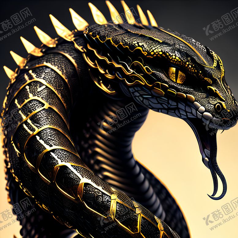 编号：21929401251433303440【酷图网】源文件下载-机甲巨蟒插画