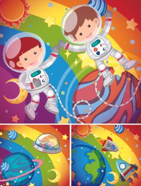 卡通太空宇宙