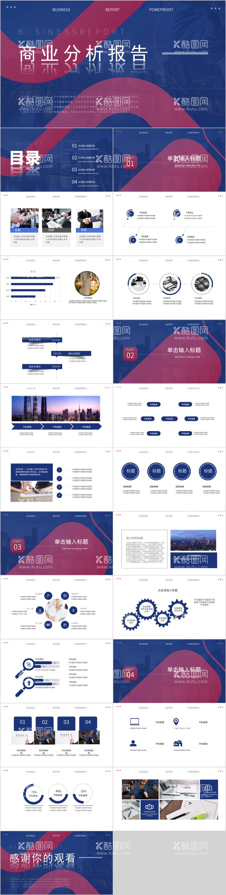 编号：42179911270348401949【酷图网】源文件下载-商业分析报告ppt模板