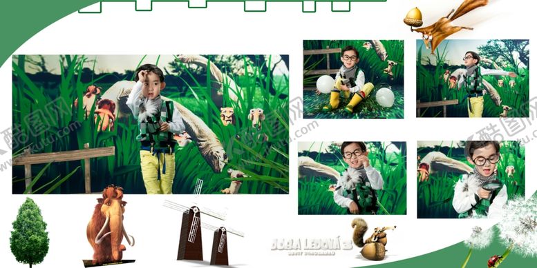 编号：56022410101833039555【酷图网】源文件下载-儿童相册模版宝童年纪念册