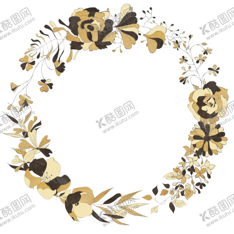 编号：48090311011156513166【酷图网】源文件下载-简约手绘花环