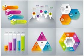 多彩几何图表设计素材